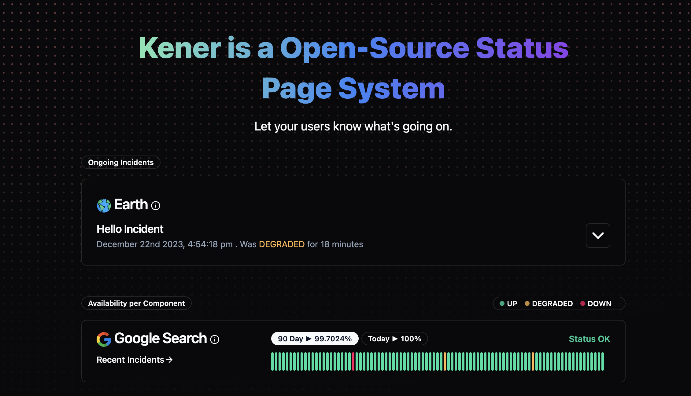 Docker安装Kener网站页面状态监控系统